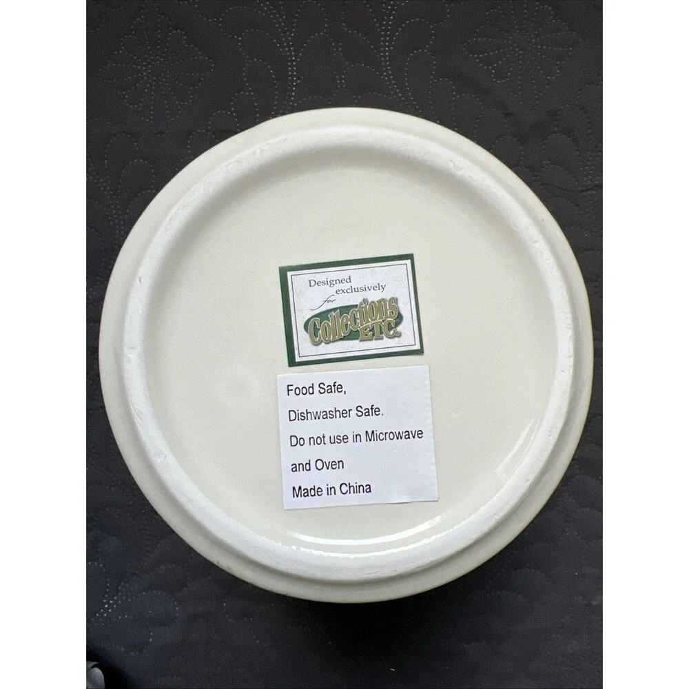 VT 3pc Collections ETC Garden Fresh Kitchen Canisters Vegetable Orange Green NIB